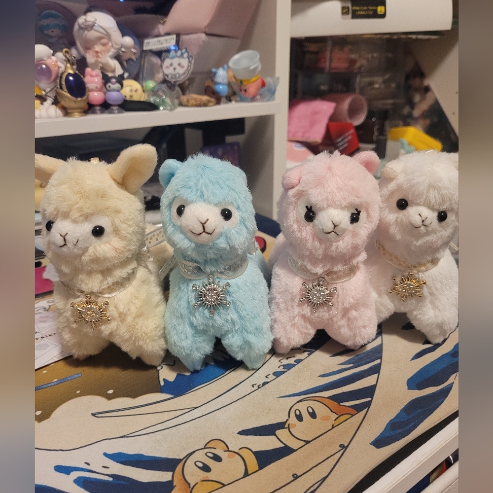 Alpacasso Winter Collection set of 4 Plush toys 12cm alpaca